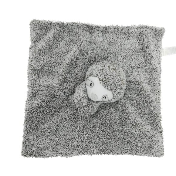 Carters Sloth Gray Brown Lovey Lovie Security Blanket Plush Blankie Furry Fuzzy - Picture 9 of 9